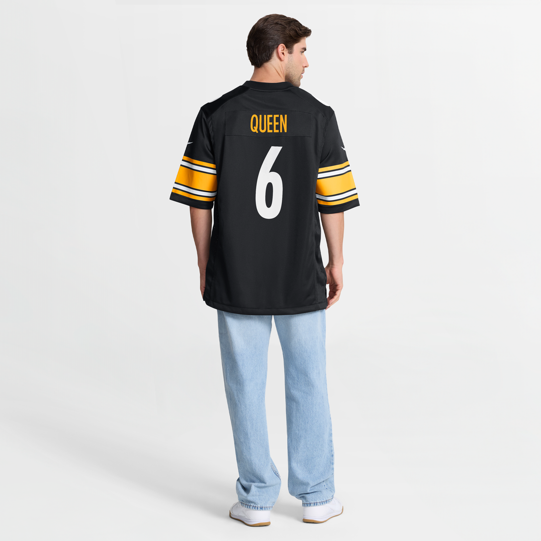 Pittsburgh Steelers Patrick Queen Nike Game Player Jersey - Black
