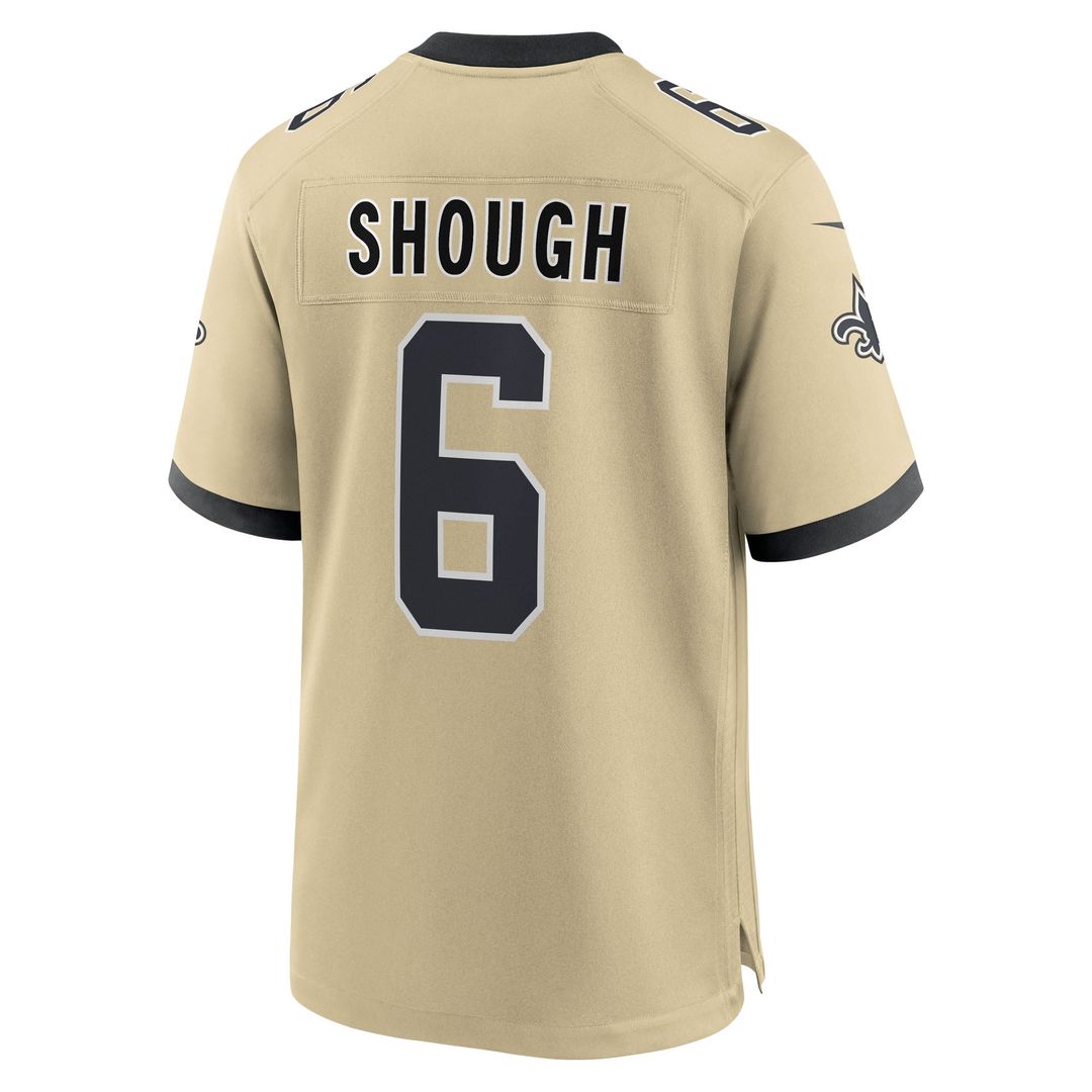 New Orleans Saints Tyler Shough Nike Alternate Game Player Jersey - Gold