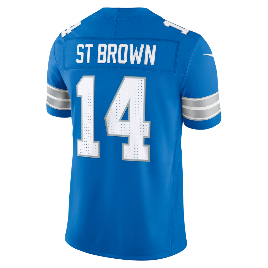 Detroit Lions Amon-Ra St. Brown Nike Team Vapor F.U.S.E. Stitched Limited Jersey - Blue