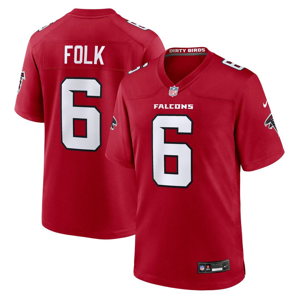 Atlanta Falcons Nick Folk Nike Team Game Jersey - Red