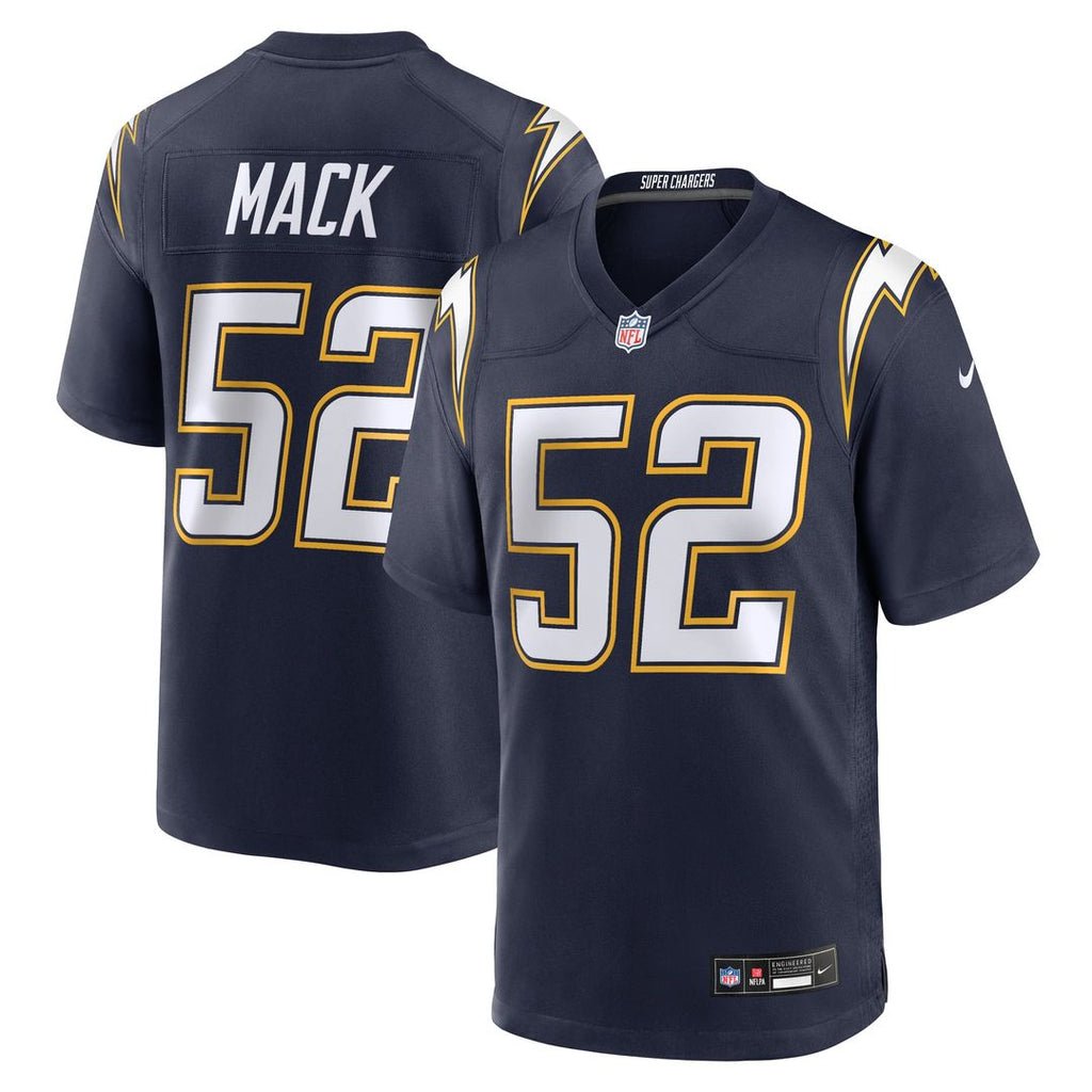 Los Angeles Chargers Khalil Mack Nike Alternate Charger Power Game Player Jersey - Gold