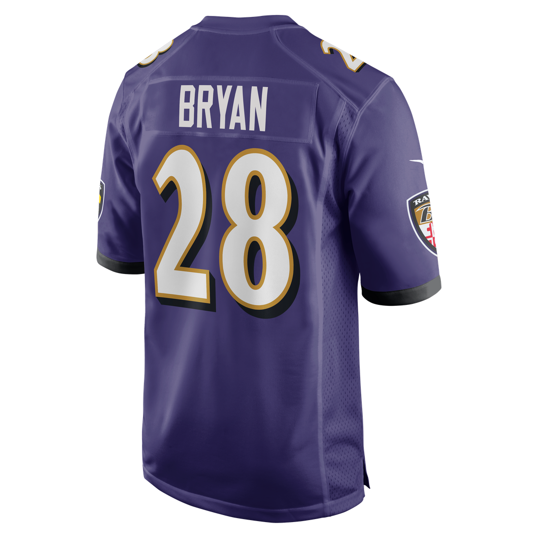 Baltimore Ravens Taven Bryan Nike Team Game Jersey - Purple