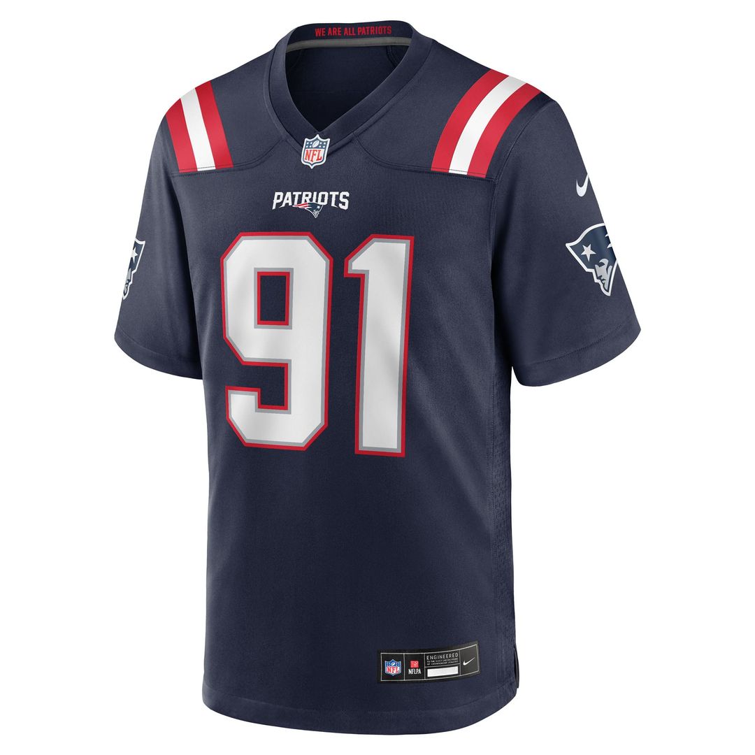 New England Patriots Elijah Ponder Nike Team Game Jersey - Navy