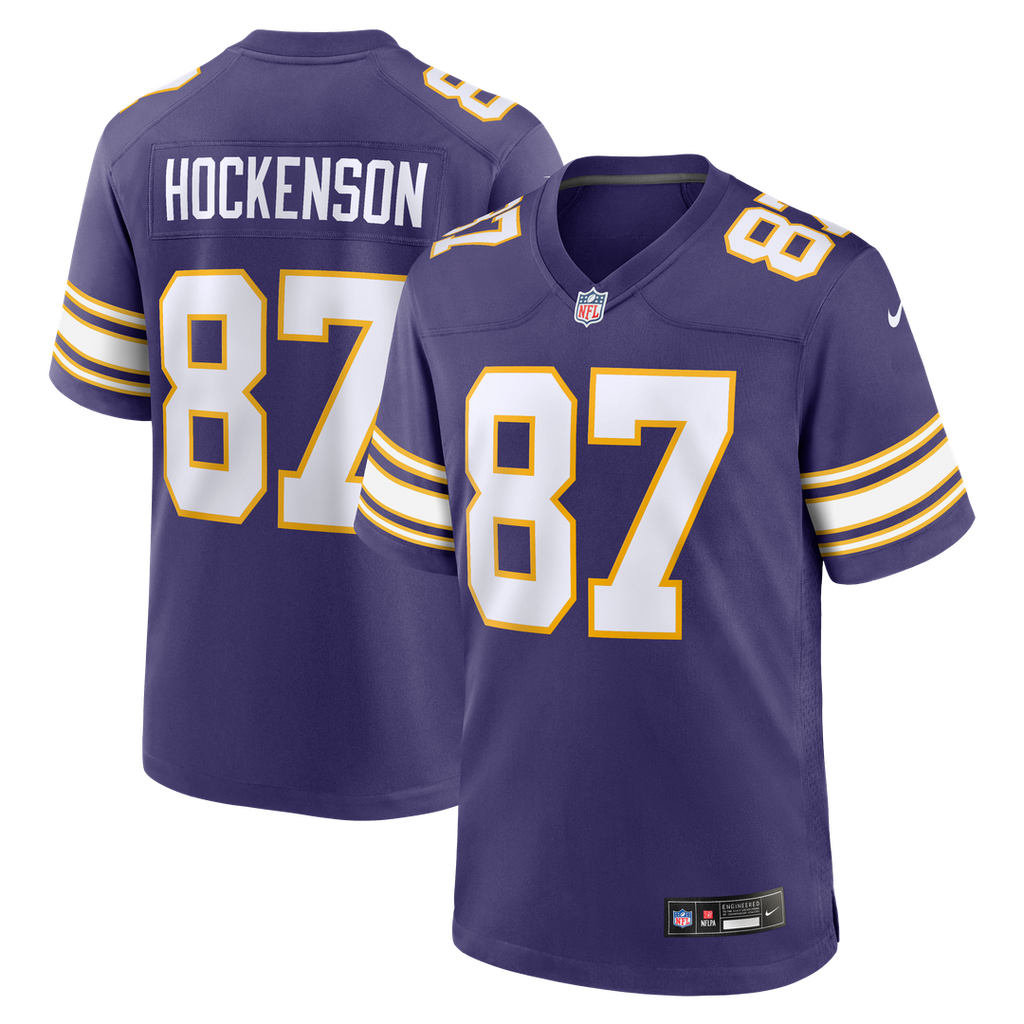 Minnesota Vikings T.J. Hockenson Nike Classic Player Game Jersey - Purple