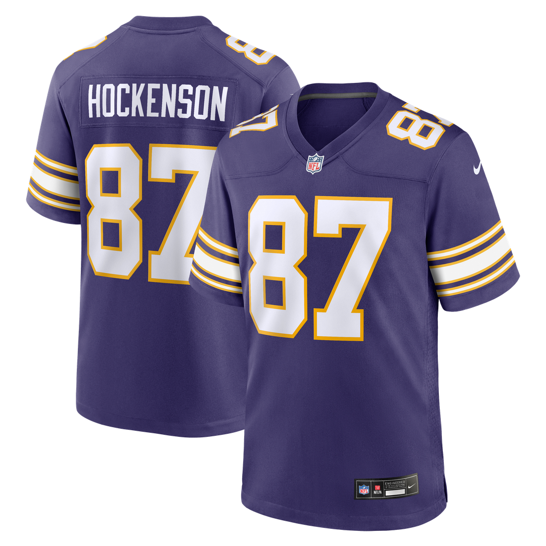 Minnesota Vikings T.J. Hockenson Nike Classic Player Game Jersey - Purple