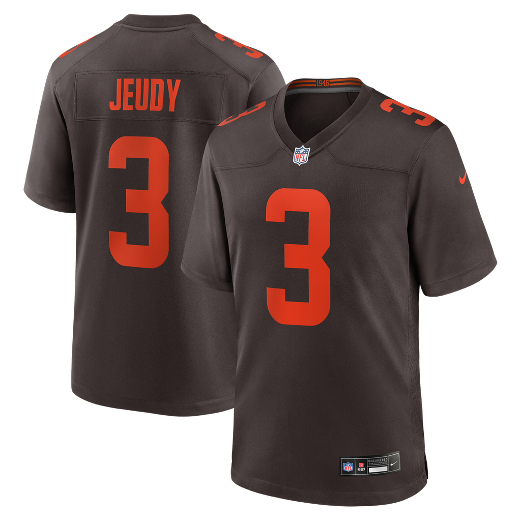 Cleveland Browns Jerry Jeudy Nike Alpha Dawg Game Jersey - Brown