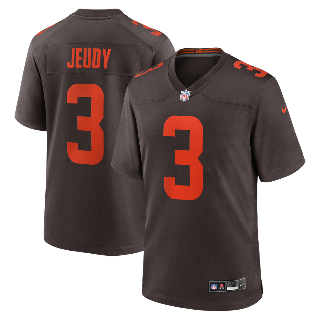 Cleveland Browns Jerry Jeudy Nike Alpha Dawg Game Jersey - Brown