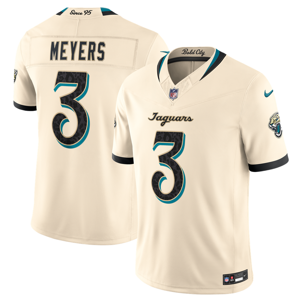 Jacksonville Jaguars Jakobi Meyers Nike 2026 Rivalries Collection Stitched Limited Jersey - Natural