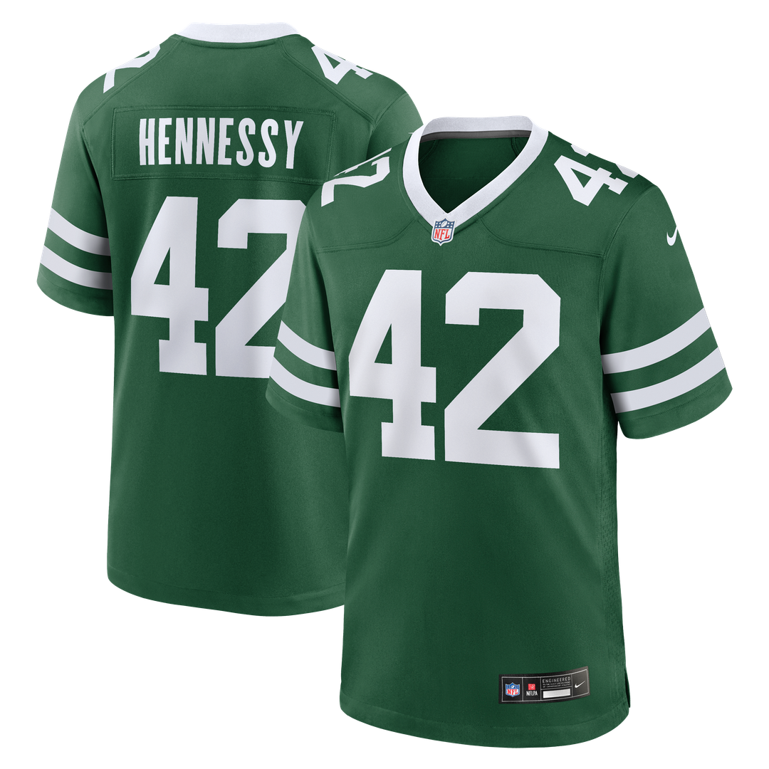 New York Jets Thomas Hennessy Nike Team Game Jersey - Legacy Green