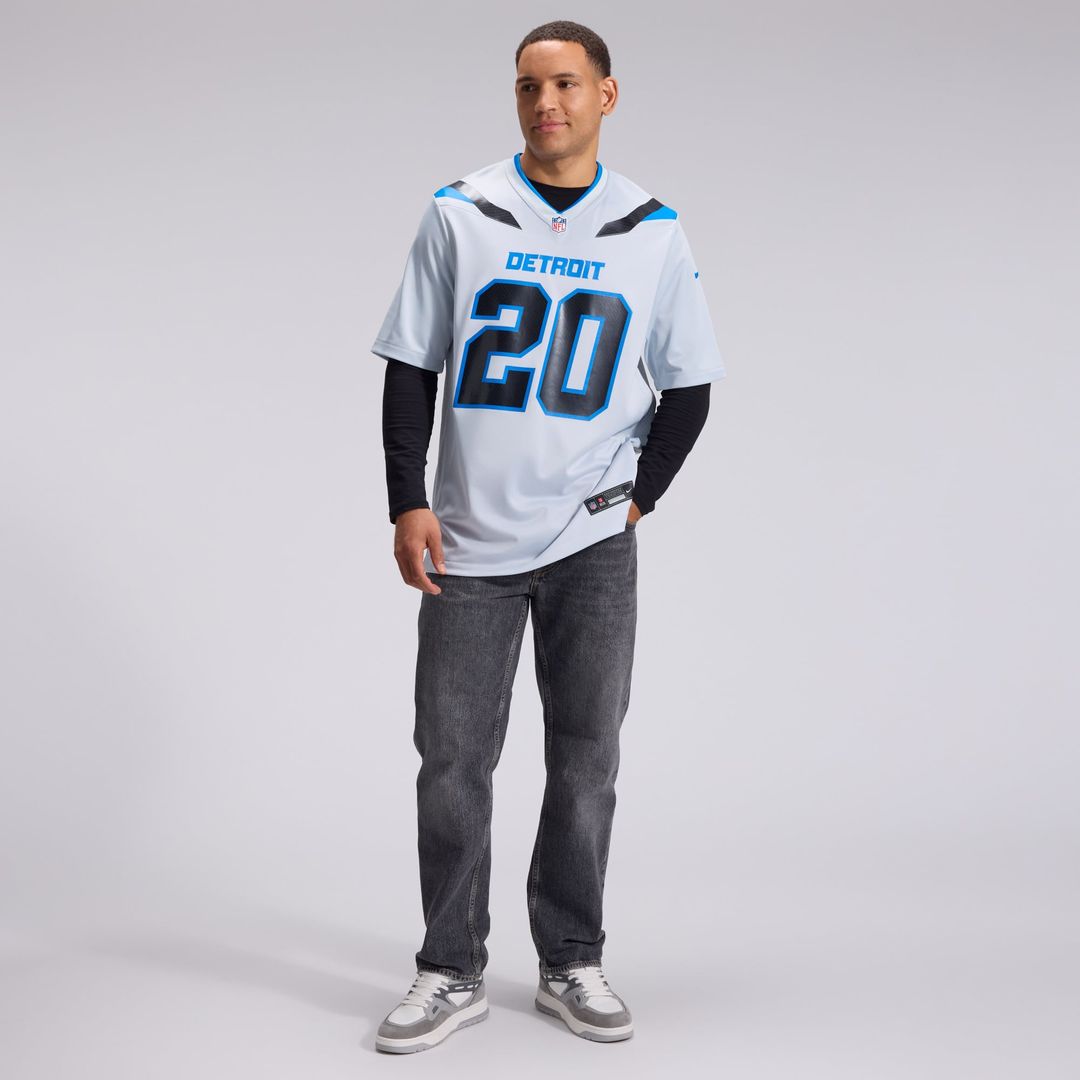 Detroit Lions Barry Sanders Nike 2026 Rivalries Collection Game Jersey - Silver