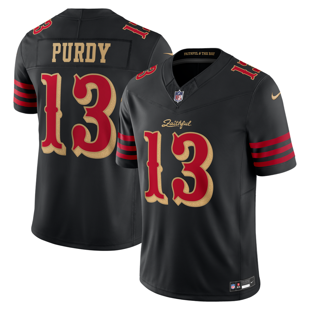 San Francisco 49ers Brock Purdy Nike Rivalries Collection Stitched Limited Jersey - Black