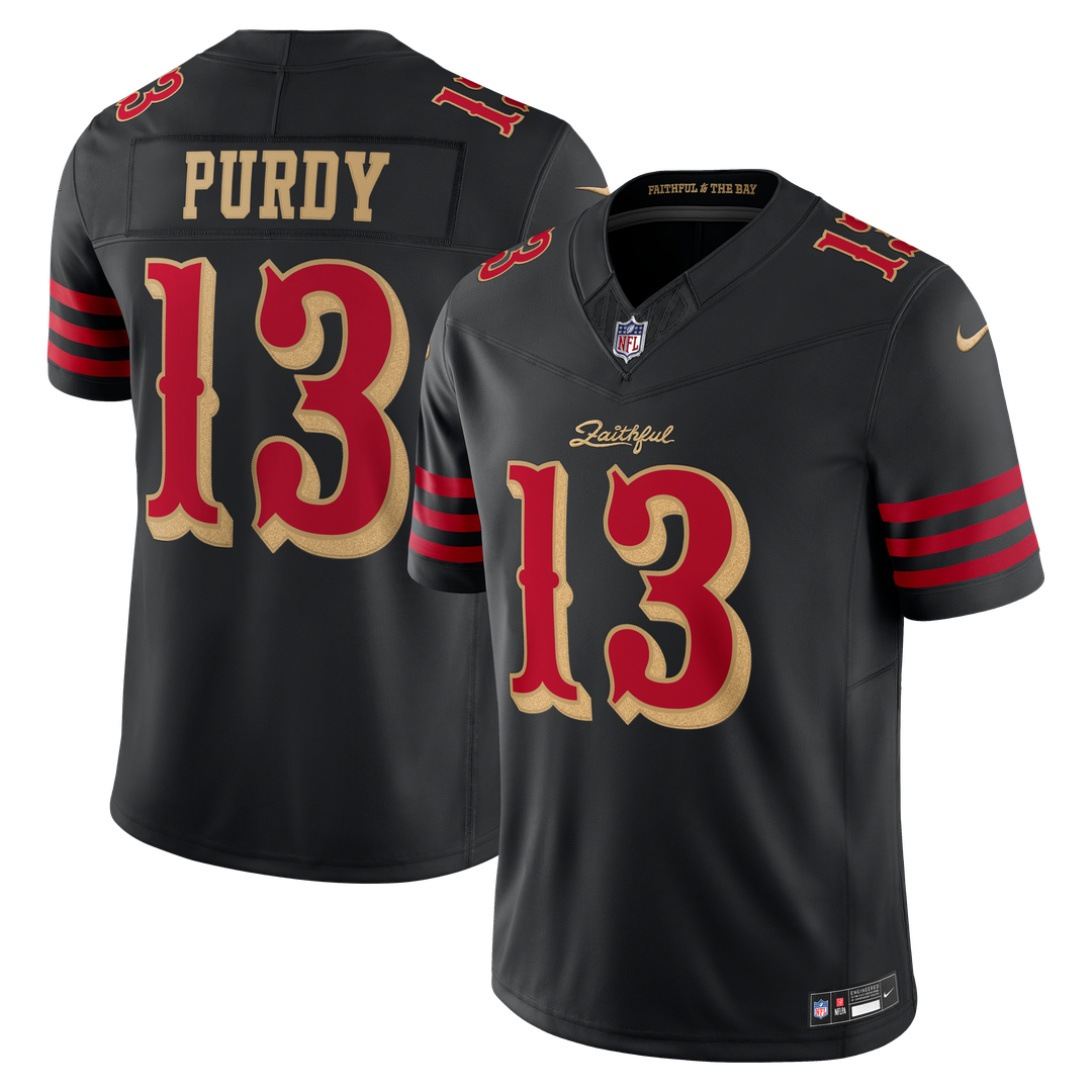 San Francisco 49ers Brock Purdy Nike Rivalries Collection Stitched Limited Jersey - Black