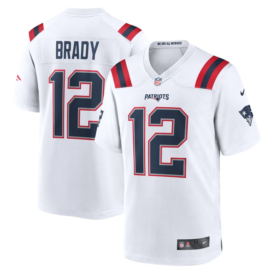 New England Patriots Tom Brady Nike Retired Game Jersey - White
