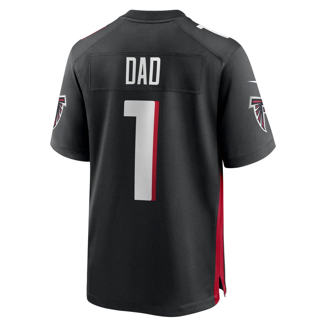 Atlanta Falcons Number 1 Dad Nike Game Jersey - Black