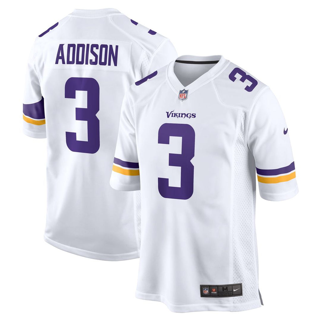 Minnesota Vikings Jordan Addison Nike Away Game Jersey - White