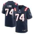 New England Patriots Caleb Lomu Nike Team Game Jersey - Navy