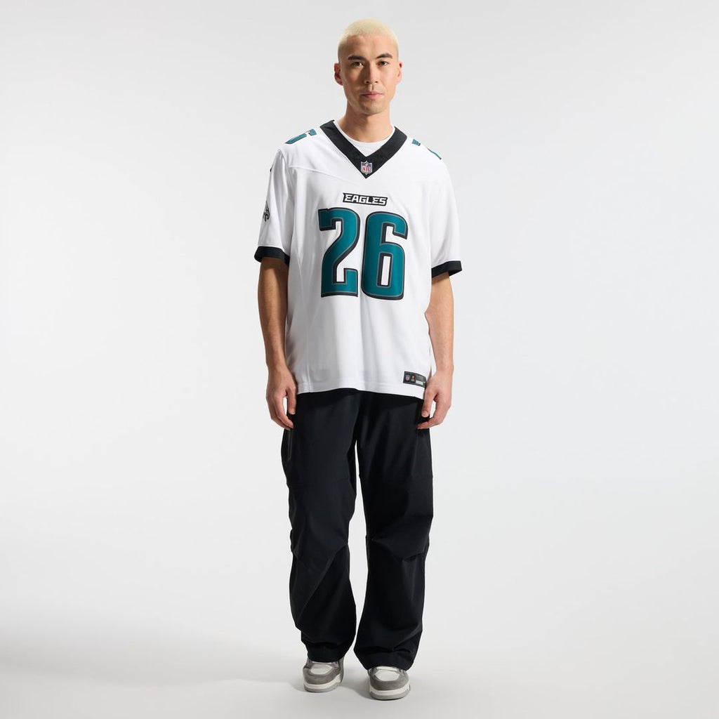 Philadelphia Eagles Saquon Barkley Nike Vapor F.U.S.E. Stitched Limited Jersey - White