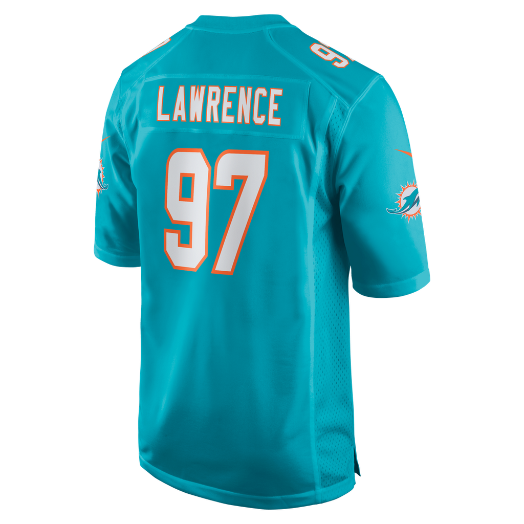 Miami Dolphins Rashard Lawrence Nike Team Game Jersey - Aqua