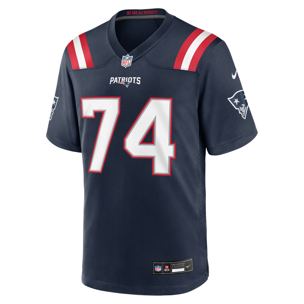 New England Patriots Caleb Lomu Nike Team Game Jersey - Navy