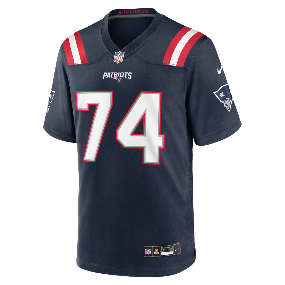 New England Patriots Caleb Lomu Nike Team Game Jersey - Navy