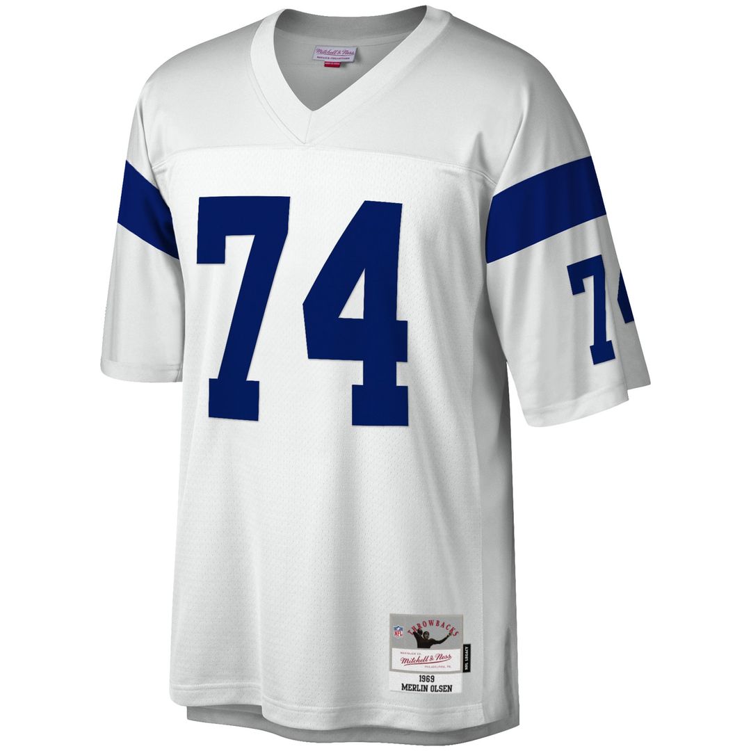 Los Angeles Rams Merlin Olsen Mitchell & Ness Legacy Replica Jersey - White