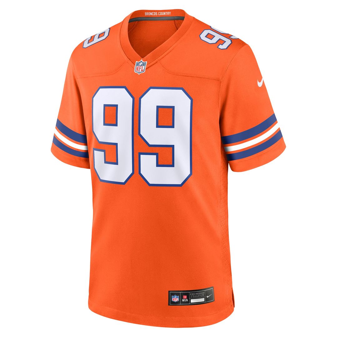 Denver Broncos Zach Allen Nike Alternate Game Jersey - Orange