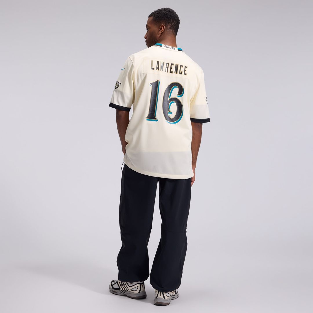 Jacksonville Jaguars Trevor Lawrence Nike 2026 Rivalries Collection Game Jersey - Natural