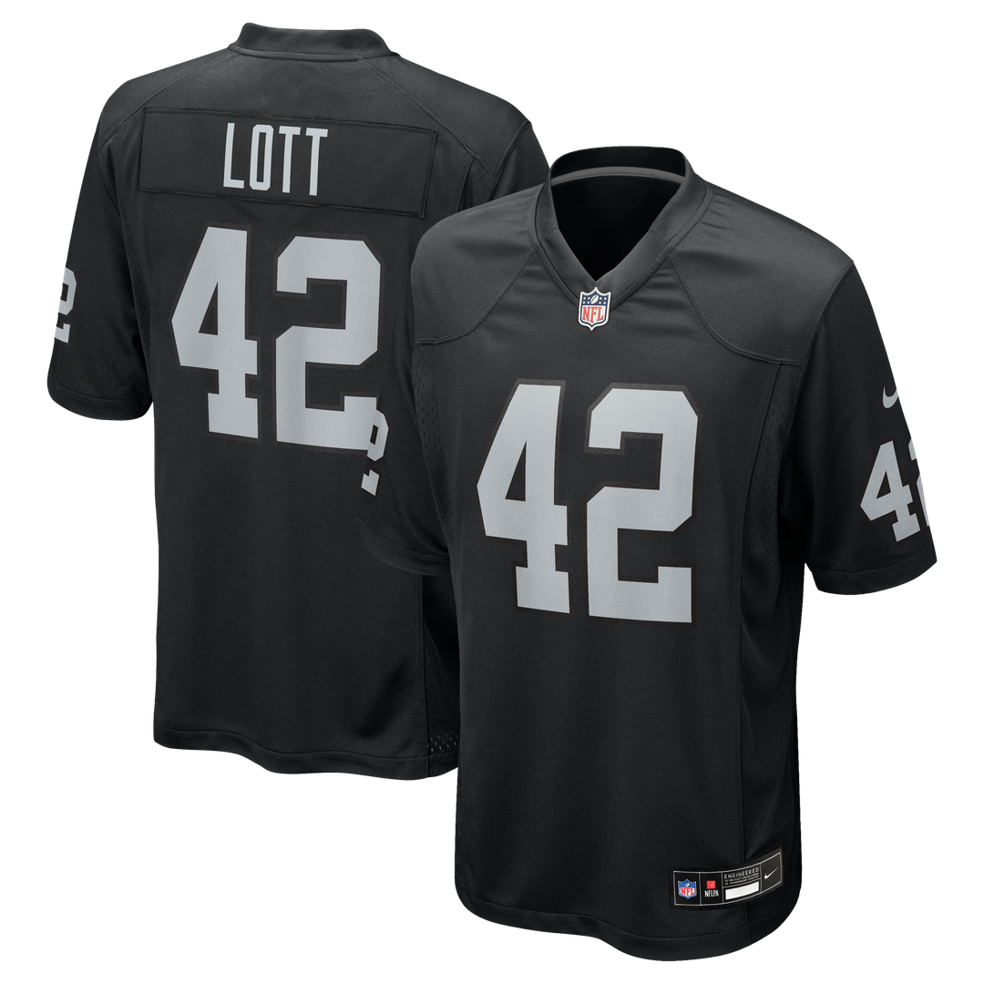Las Vegas Raiders Ronnie Lott Nike Game Retired Player Jersey - Black