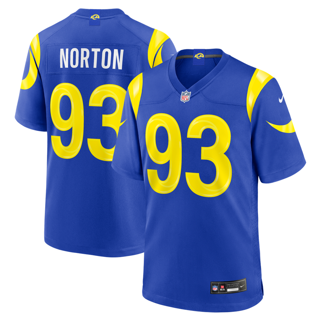Los Angeles Rams Bill Norton Nike Team Game Jersey - Royal