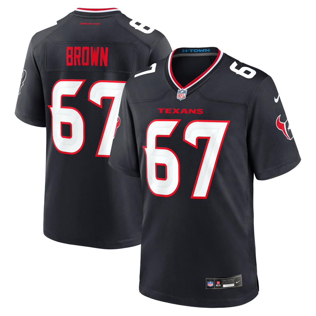 Houston Texans Evan Brown Nike Team Game Jersey - Navy