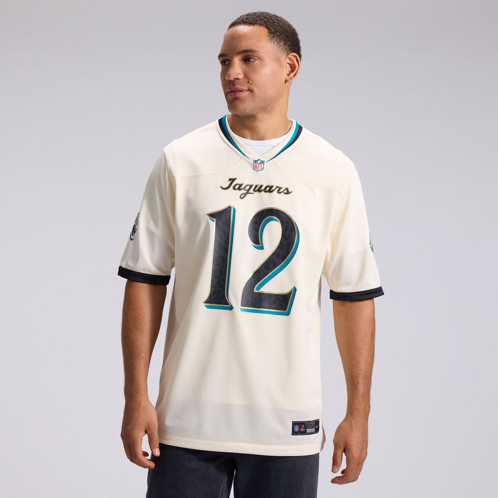Jacksonville Jaguars Travis Hunter Nike 2026 Rivalries Collection Game Jersey - Natural