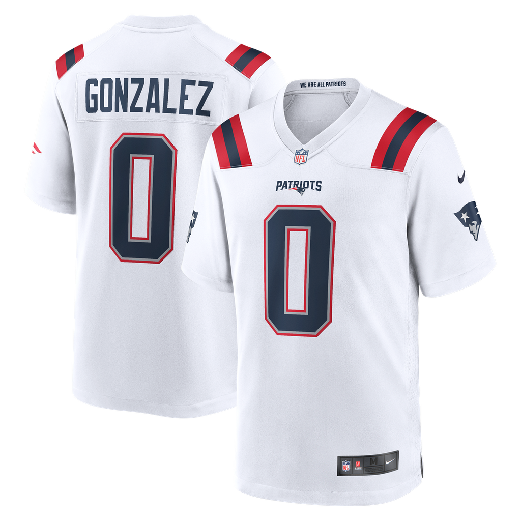 New England Patriots Christian Gonzalez Nike Game Jersey - White