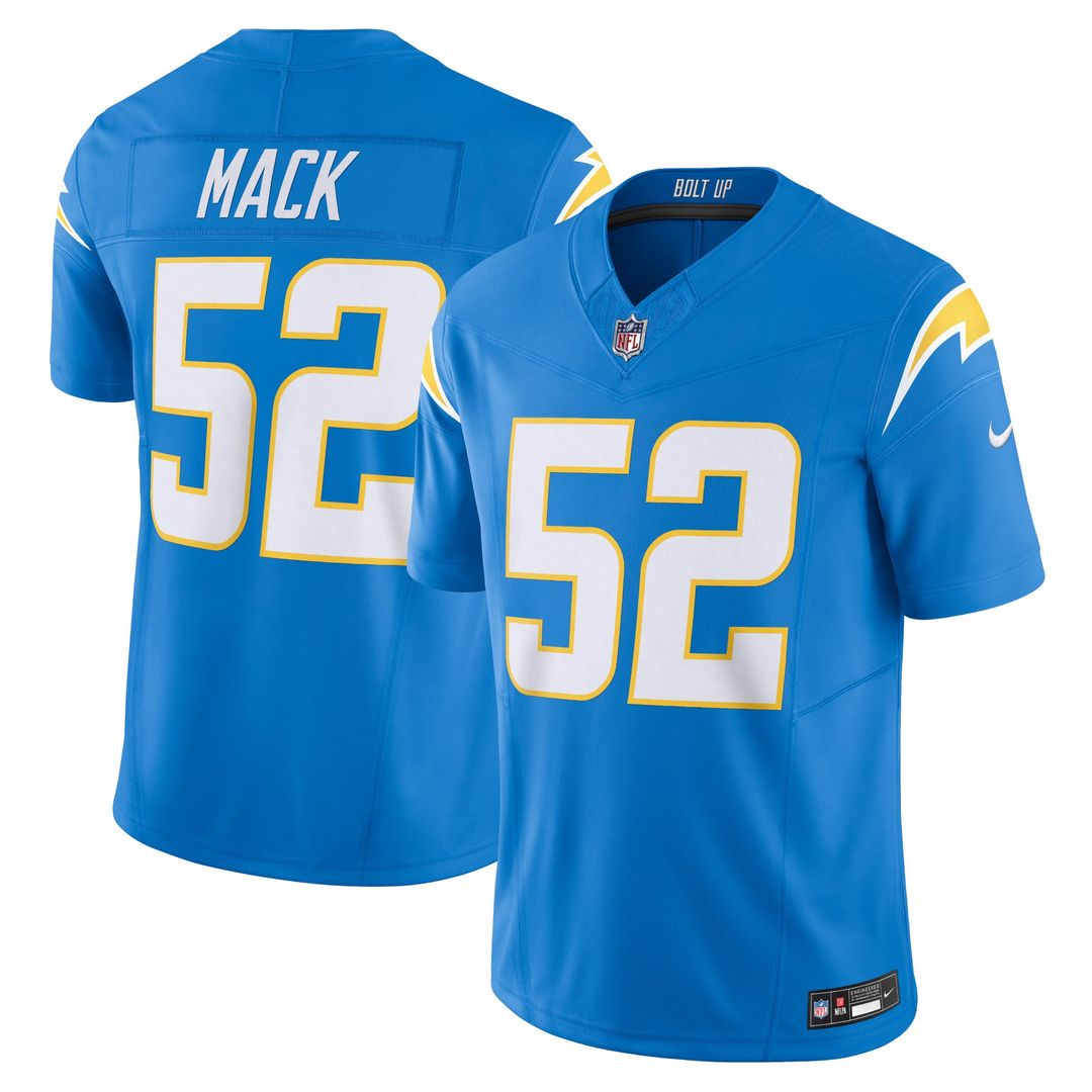 Los Angeles Chargers Khalil Mack Nike Vapor F.U.S.E. Limited Jersey - Powder Blue