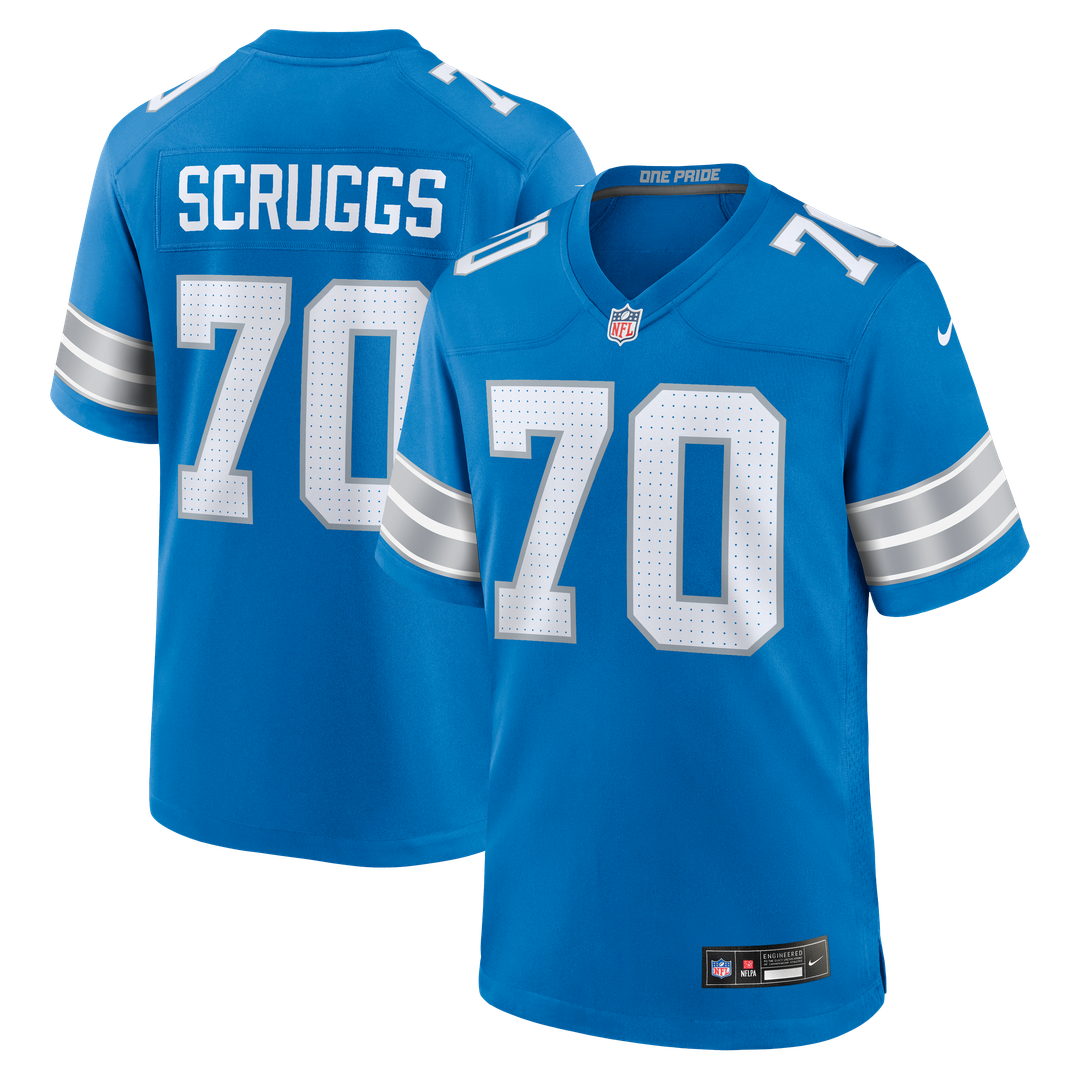 Detroit Lions Juice Scruggs Nike Team Game Jersey - Blue