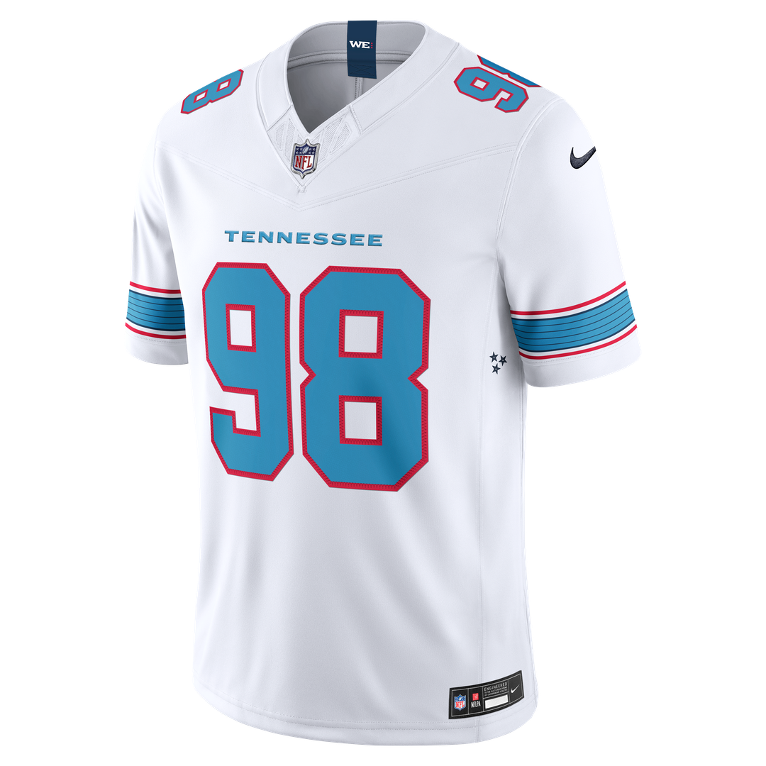 Tennessee Titans Jeffery Simmons Nike Vapor F.U.S.E. Stitched Limited Jersey - White