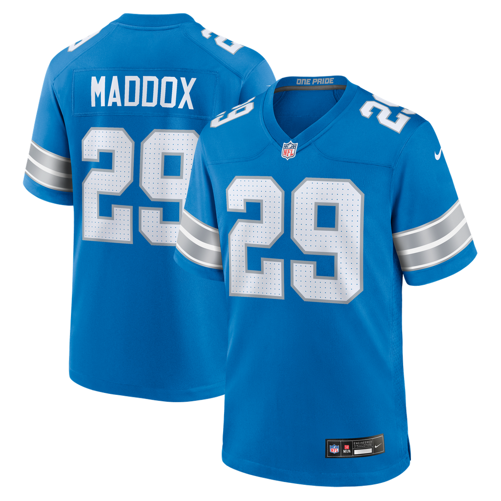 Detroit Lions Avonte Maddox Nike Team Game Jersey - Blue