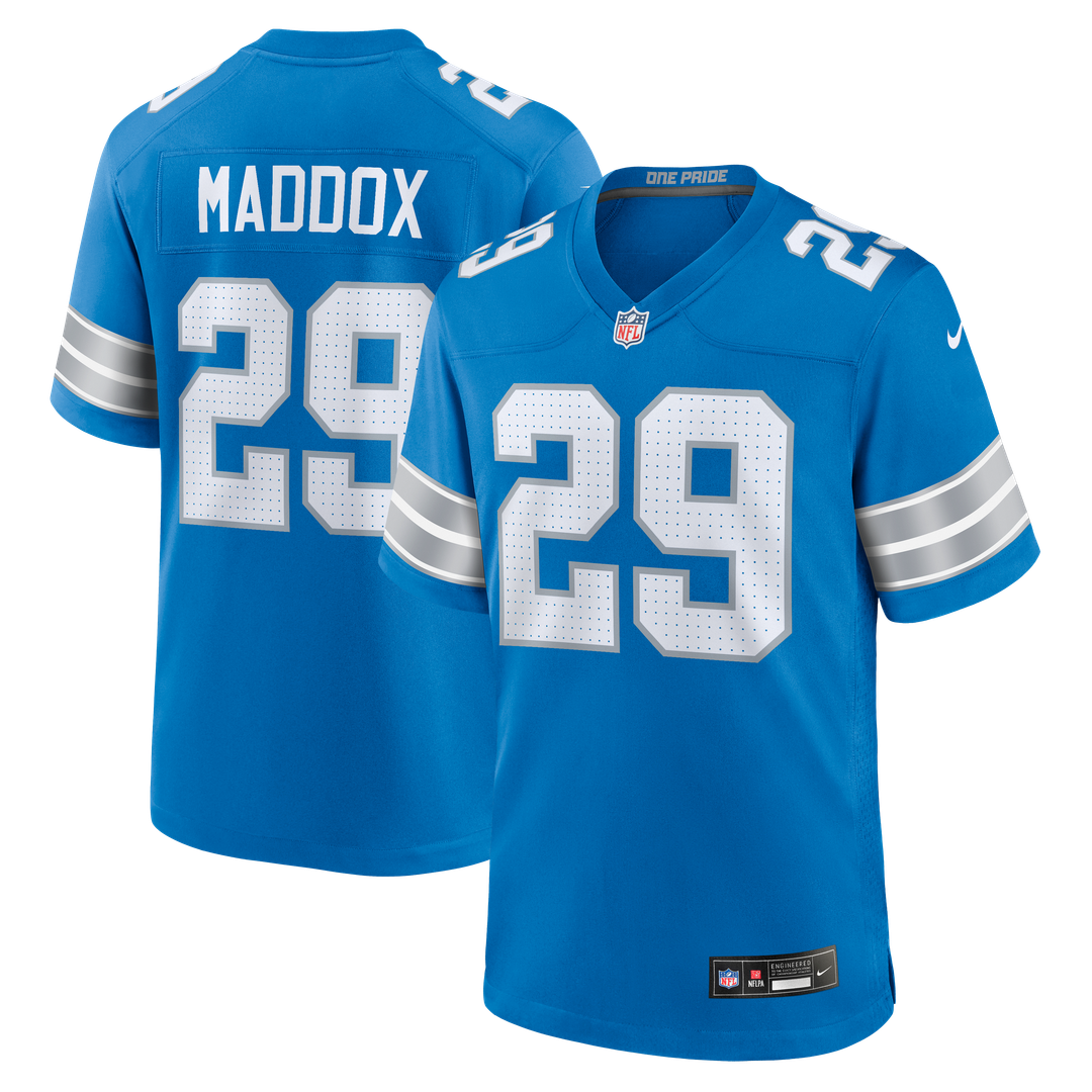 Detroit Lions Avonte Maddox Nike Team Game Jersey - Blue