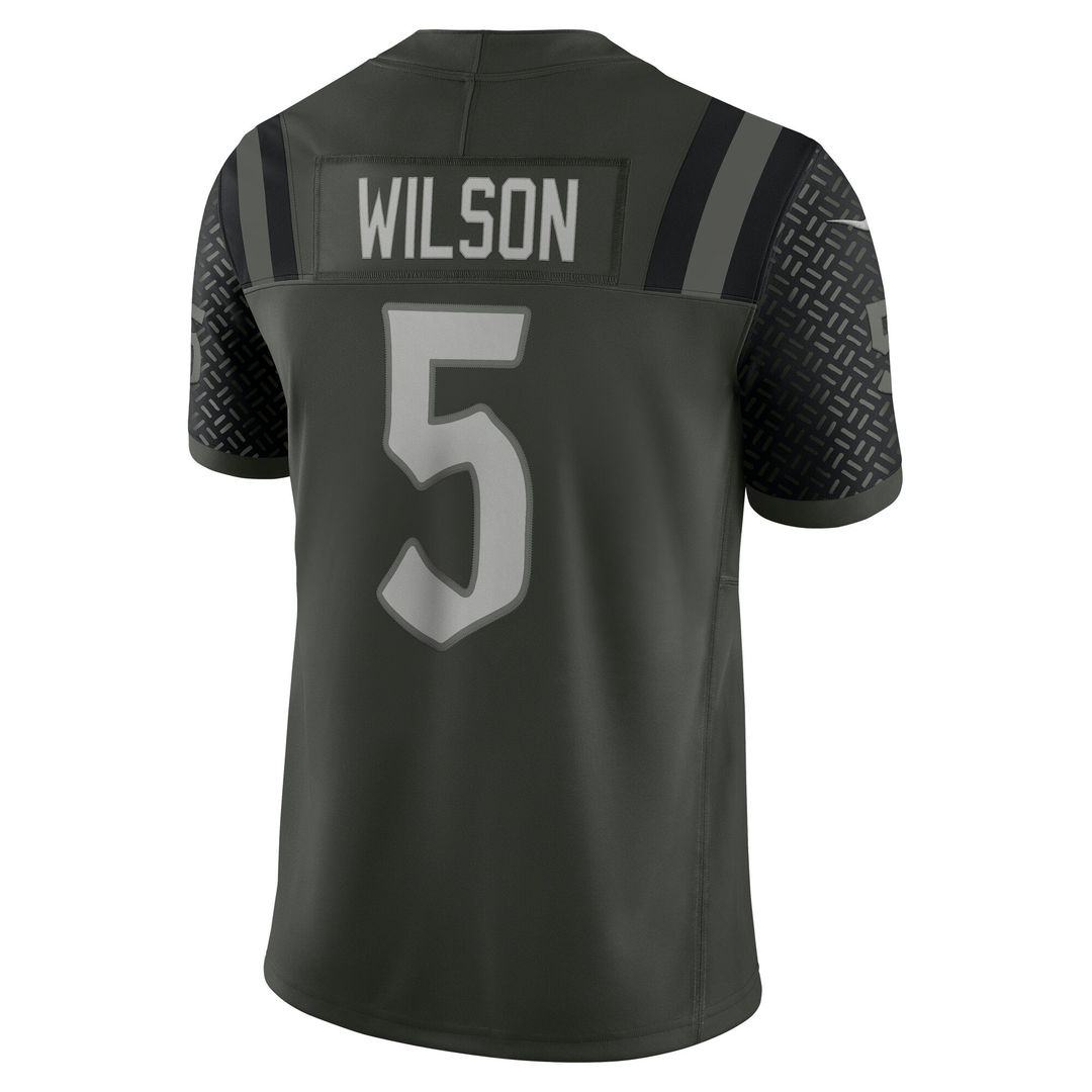 New York Jets Garrett Wilson Nike Rivalries Collection Stitched Limited Jersey - Green