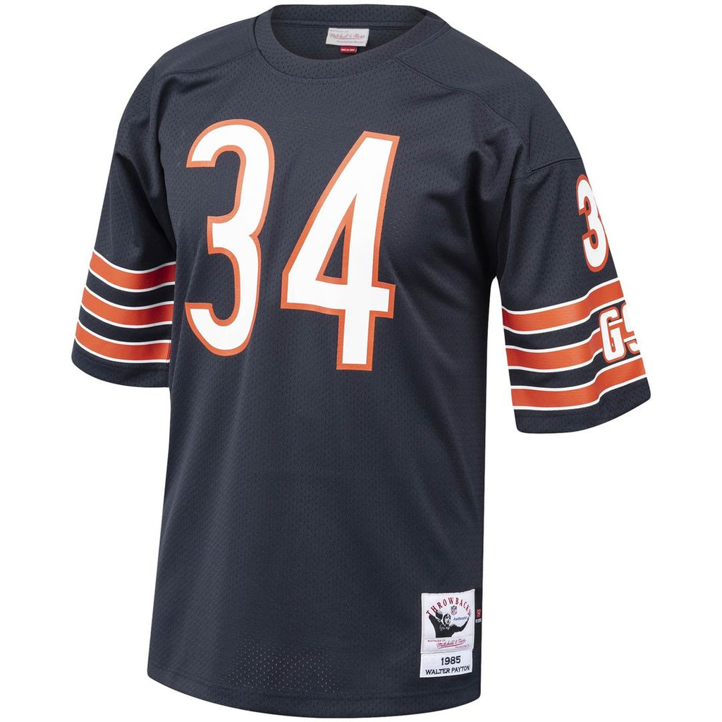 Chicago Bears 1985 Walter Payton Mitchell & Ness Authentic Throwback Retired Player Jersey - Navy