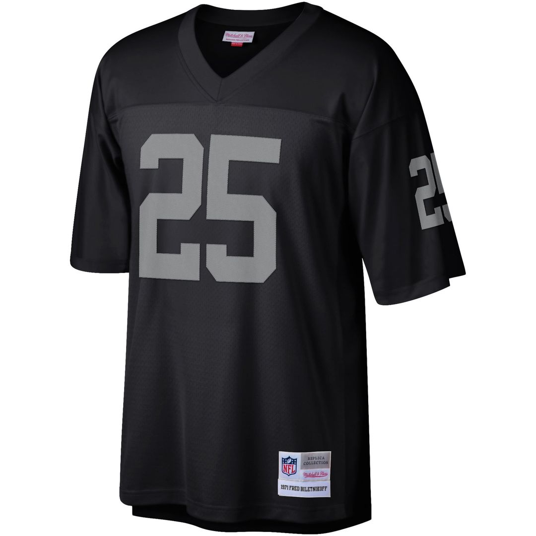 Las Vegas Raiders Fred Biletnikoff Mitchell & Ness Legacy Replica Jersey - Black
