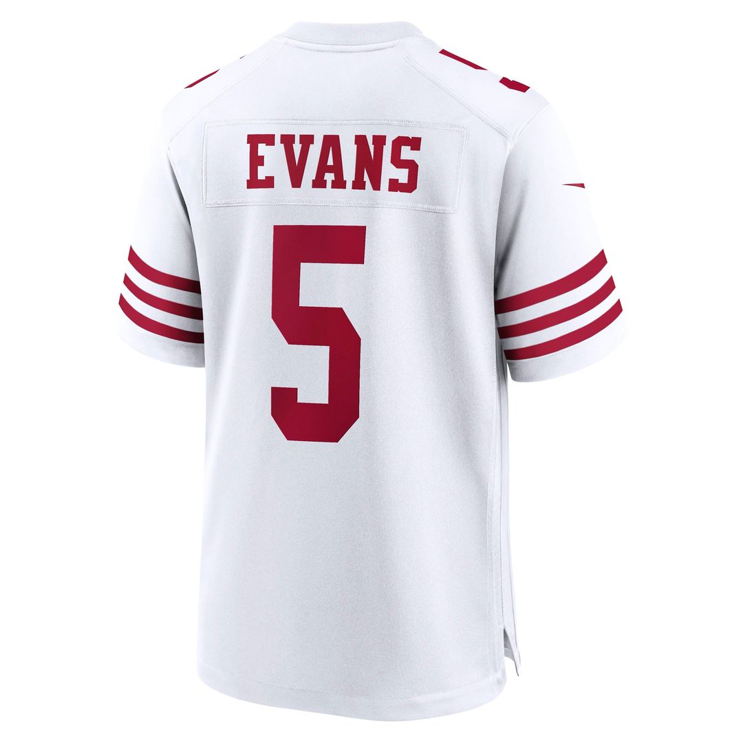 San Francisco 49ers Mike Evans Nike Game Jersey - White