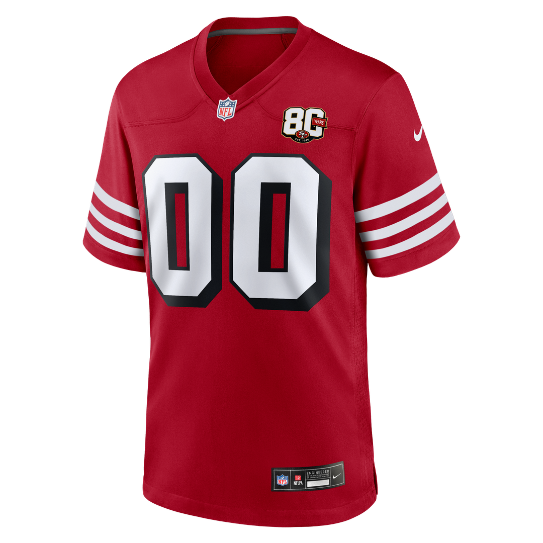 San Francisco 49ers Nike Custom Jersey - Scarlet