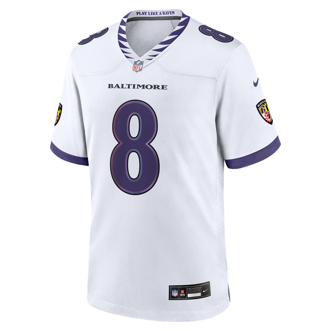 Baltimore Ravens Lamar Jackson Nike Game Jersey - White