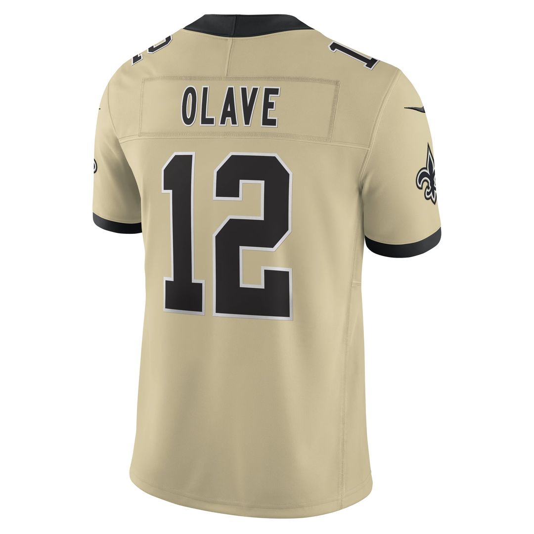 New Orleans Saints Chris Olave Nike Alternate Gameday Golds Alternate Vapor F.U.S.E. Limited Jersey - Gold