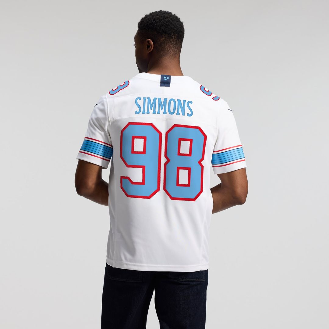 Tennessee Titans Jeffery Simmons Nike Team Vapor F.U.S.E. Stitched Limited Jersey - Light Blue