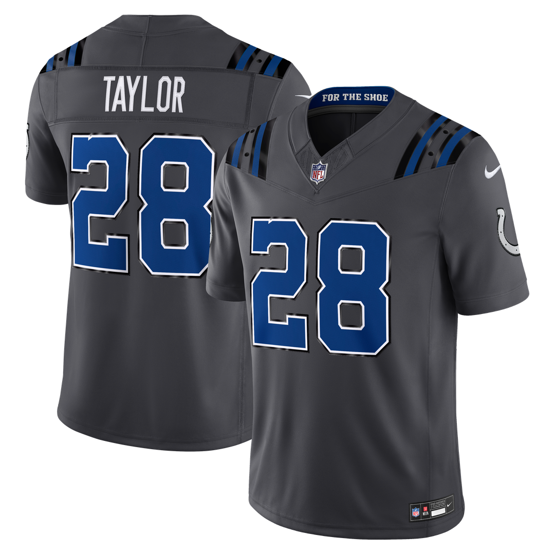 Indianapolis Colts Jonathan Taylor Nike 2026 Rivalries Collection Stitched Limited Jersey - Anthracite