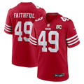 San Francisco 49ers The Faithful Nike 80th Anniversary Game Jersey - Scarlet