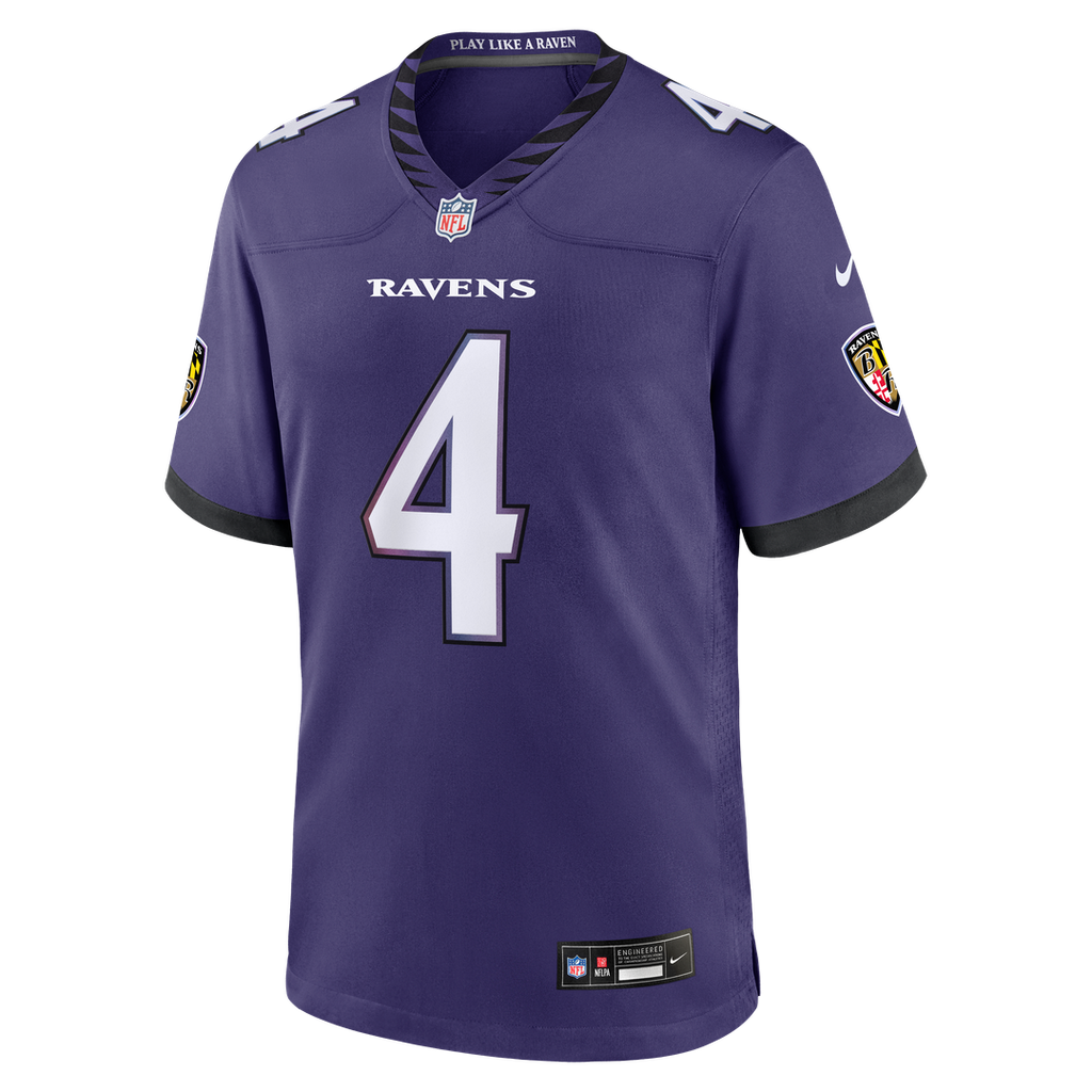 Baltimore Ravens Zay Flowers Nike Team Game Jersey - Purple