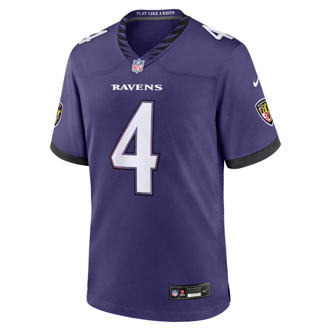 Baltimore Ravens Zay Flowers Nike Team Game Jersey - Purple