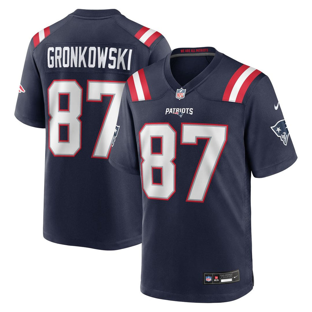 New England Patriots Rob Gronkowski Nike Team Retired Player Game Jersey - Navy